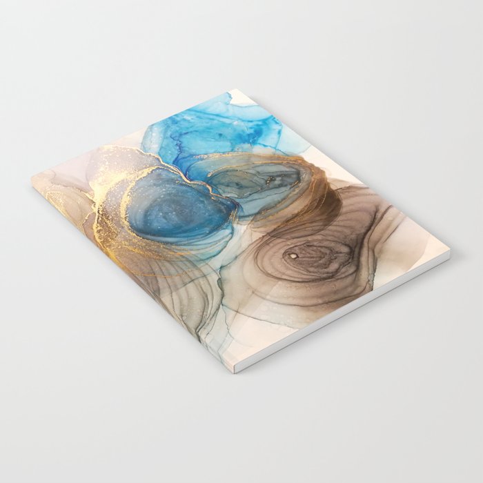 Alcohol Ink Abstract. Bleached Mineral Vintage. Bright Alcohol Ink Texture. Abstract Lines Painting. Waves Marbled. Colorful Oil Water Abstract. Marbled Paper Background. Notebook