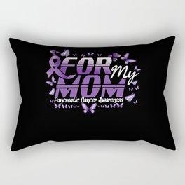 For Mom Purple Pancreatic Cancer Awareness Rectangular Pillow