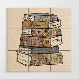 Detailed Floral Books by KT'sCanvases Wood Wall Art