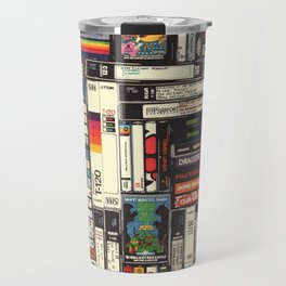 Cassettes, VHS & Video Games Travel Mug | Technology, Game, Rad, Vintage, Ink, Geek, Drawing, Nostalgic, Color, Music 