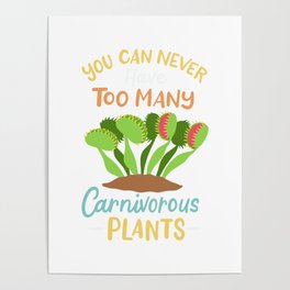 Carnivorous Plants Fly Trap Plants Gardener Gift Poster