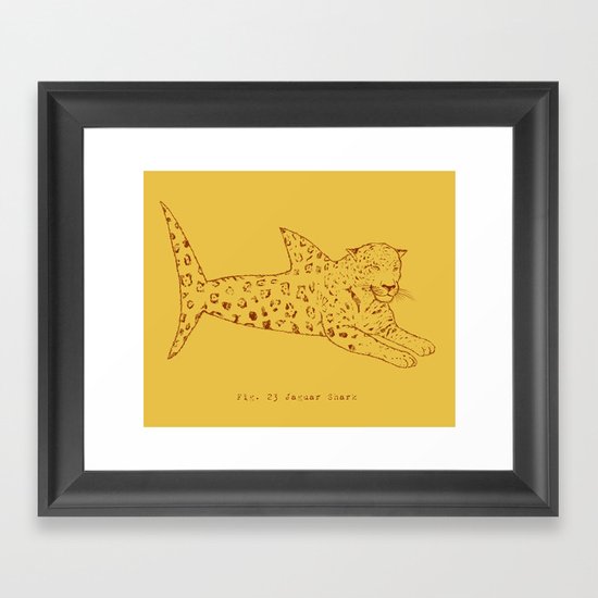 Jaguar Shark Framed Art Print