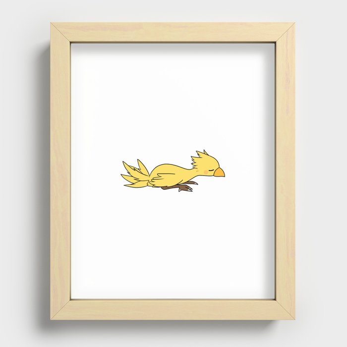 Sleeping chocobo chick Recessed Framed Print