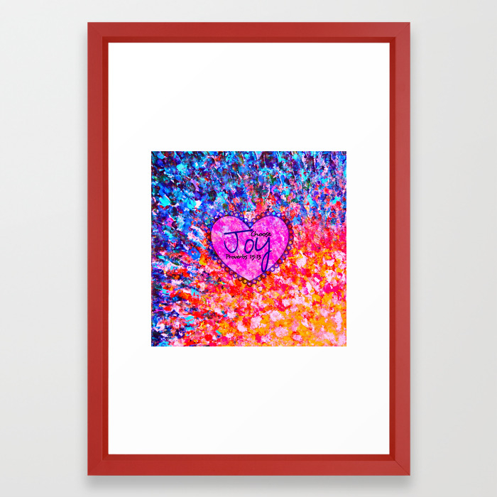 Choose Joy Christian Art Abstract Painting Typography Happy