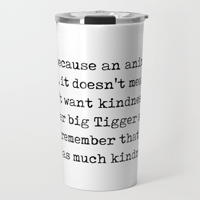A A Milne Quote 06 - Kindness as Roo - Literature - Typewriter Print Travel Mug