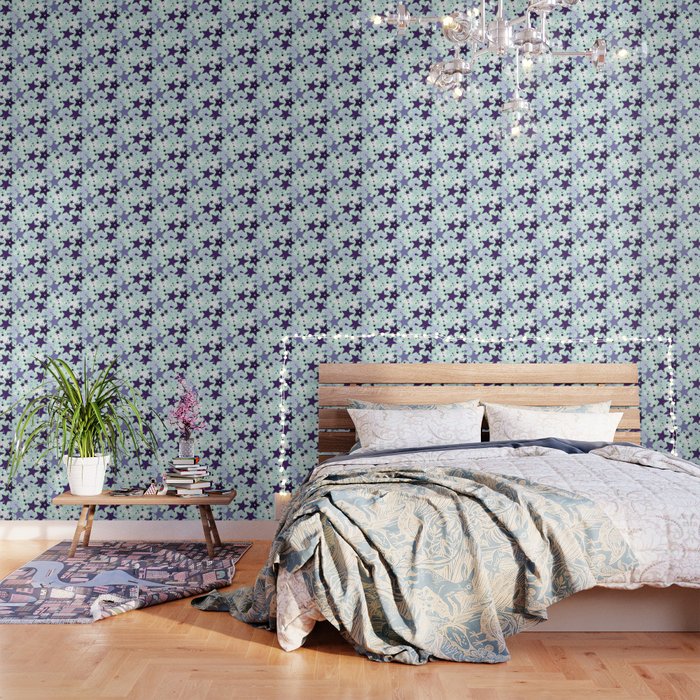 Fun Pattern With Stars And Twinkle Lights Wallpaper By Tukkki