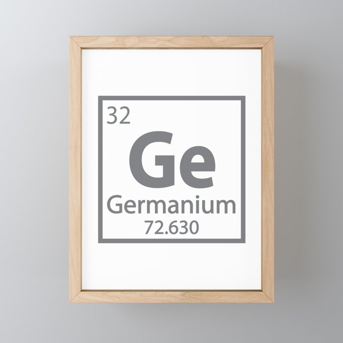 Germanium - Germany Science Periodic Table Framed Mini Art Print