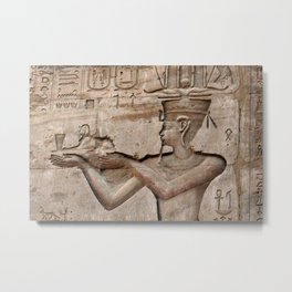 Horus and Temple of Edfu Metal Print | Color, Architecture, Pharaoh, Horus, Temple, Photo, Bas Relief, Edfu, God, Egypt 