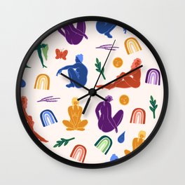 Inside A Gay Girls Mind Wall Clock | Girl, Girls, Graphicdesign, Digital, Pride, Flowers, Bodies, Woman, Color, Gay 