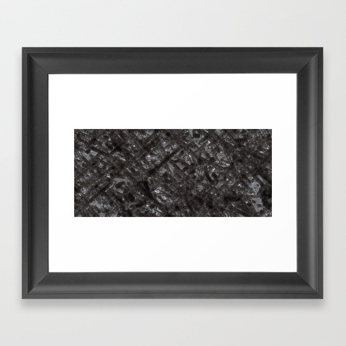 Grunge grey metal panel Framed Art Print