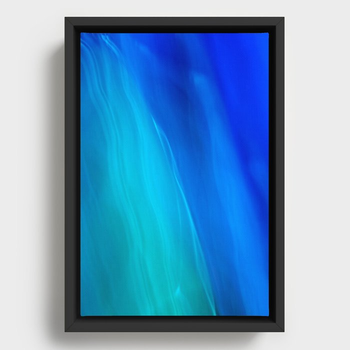 Blue Ocean abstract Framed Canvas