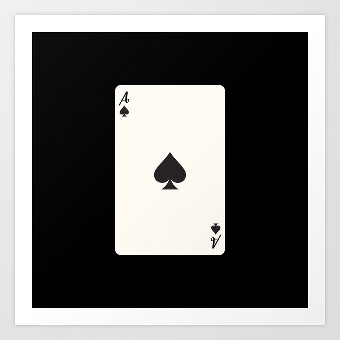 Ace of Spades Card Art Print