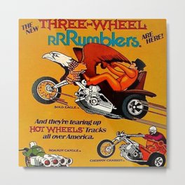 Vintage Comics Miracle NO.9 Hot Wheels Rrrumblers Redline Toy Motorcycle Advertising Poster Metal Print