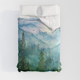 Spring Mountainscape Comforter