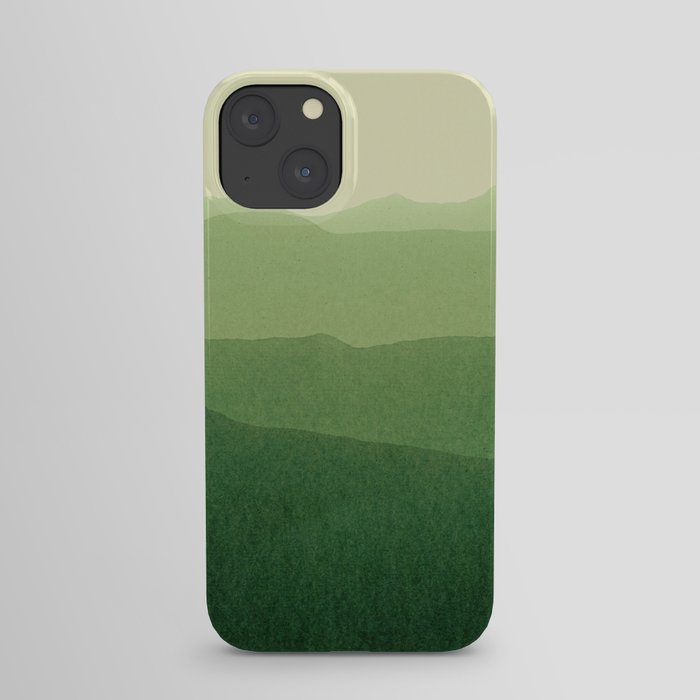 gradient landscape green iPhone Case