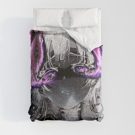 anime girl purple and black  Comforter