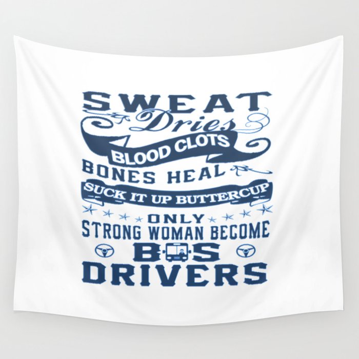 Bus Driver Woman Wall Tapestry