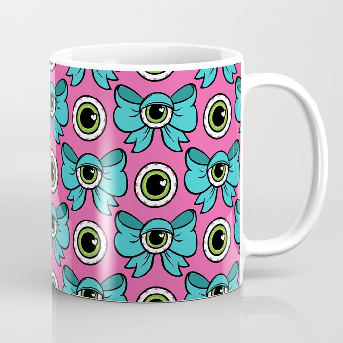 Eyeball Bow Pattern Coffee Mug