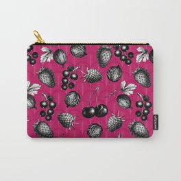 Raspberry Sorbet Toile Carry-All Pouch