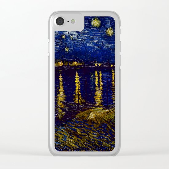 Vincent Van Gogh Starry Night Over The Rhone Clear iPhone Case