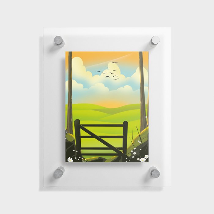 Rural Landscape Floating Acrylic Print