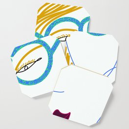 The lady with glasses Coaster