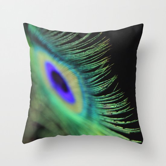 Peacock feather Throw Pillow