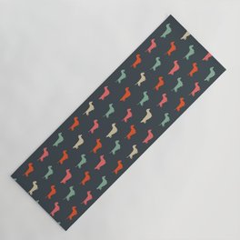 Dachshund Silhouettes | Colorful Patterned Wiener Dogs Yoga Mat