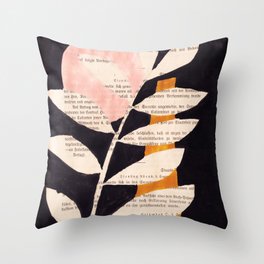 Still life and Illustration: modern branch in mid century style Throw Pillow