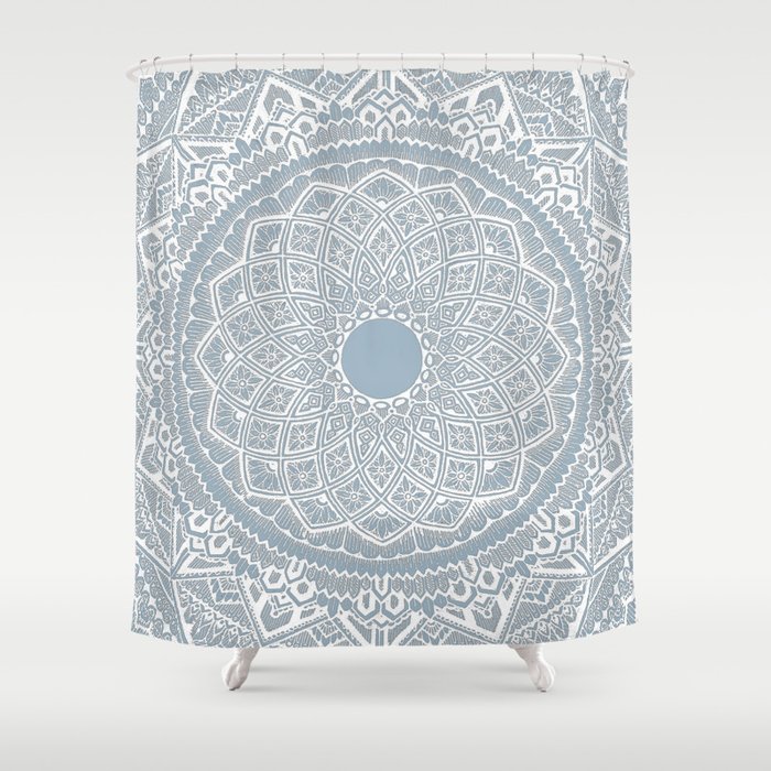 Dedication To Dalton Gray Blue Shower Curtain By Amydaltonart Society6 Dalton Gray Blue Shower Curtain, Shower Curtains Gray And Blue
