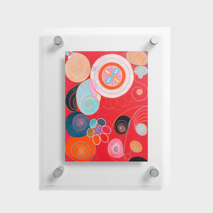 The Ten Largest, Group IV, No.4, Red by Hilma af Klint Floating Acrylic Print