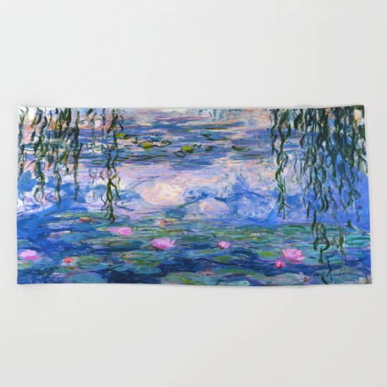 Water Lilies Monet Beach Towel