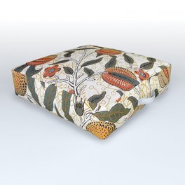 william morris Outdoor Floor Cushion | Victorian, Artsandcrafts, Botanical, Birds, Artnouveau, Flower, Strawberrythief, Morris, Preraphaelite, Painting 