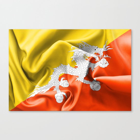 Bhutan Flag Canvas Print