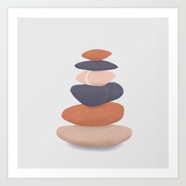 rock pile 2: minimalist balancing stones Art Print