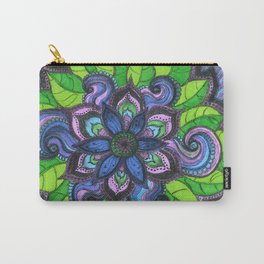 Blue Flower Carry-All Pouch