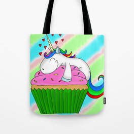 Chibi Unicorn cupcake Tote Bag