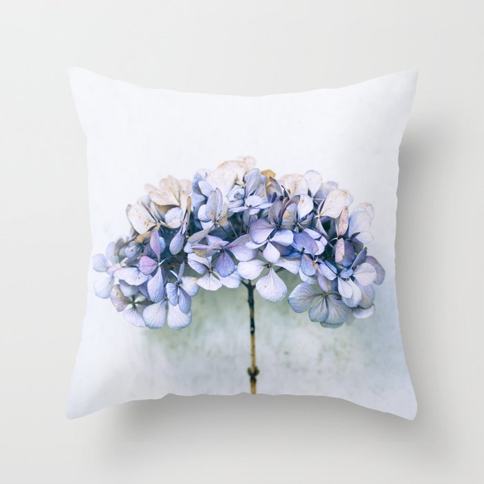 Delicate Hydrangea Throw Pillow