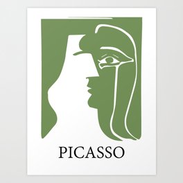 Picasso- First kiss Art Print