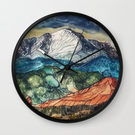 Pikes Peak Print Wall Clock