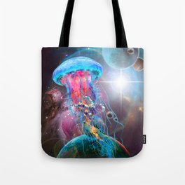 Electric Jellyfish World Monster Tote Bag