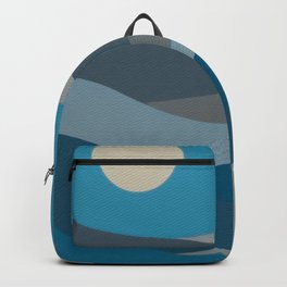 Blue Hills - teal gray, seafoam, turquoise, taupe, blue Backpack