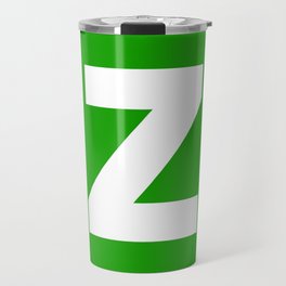 letter Z (White & Green) Travel Mug