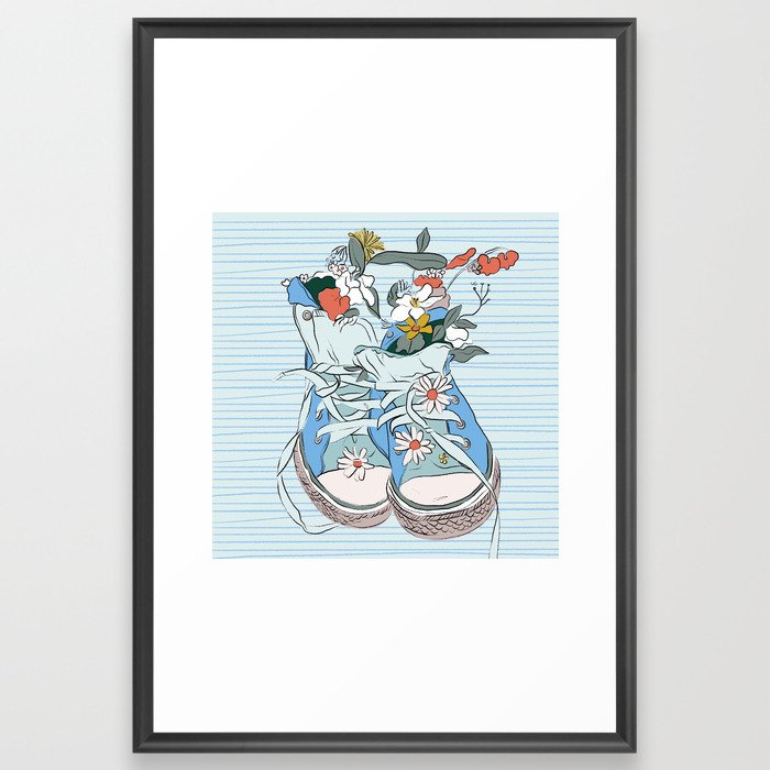Art To Runaway With {Blue Shoes} Framed Art Print