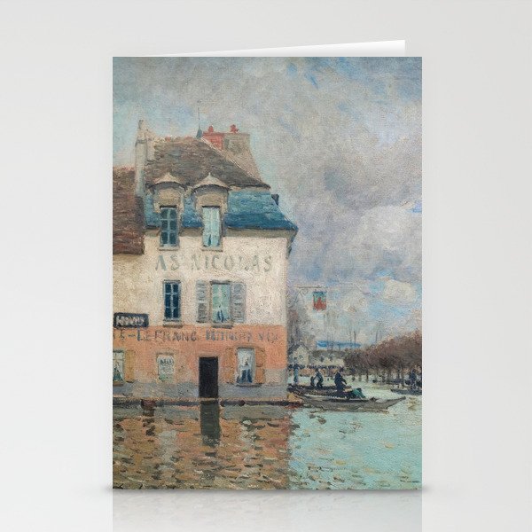 Alfred Sisley - Flood at Port-Marly 1876 Stationery Cards