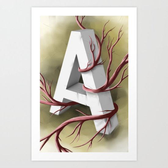 "A" Art Print