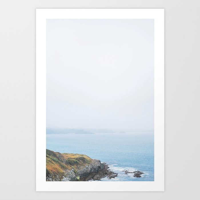Brittany, France⎪Minimalist boho nature authentic fresh pure air landscape coastal Atlantic sea wave Art Print