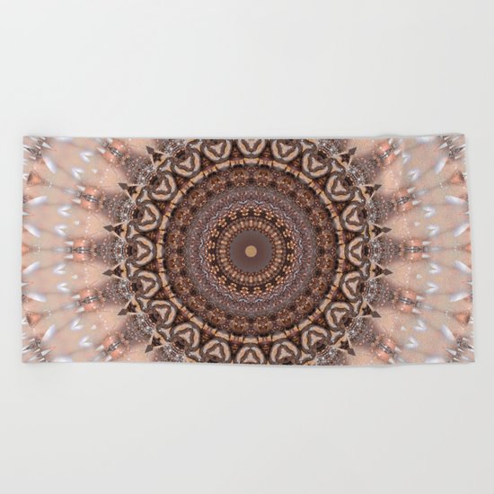 Mandala romantic pink Beach Towel