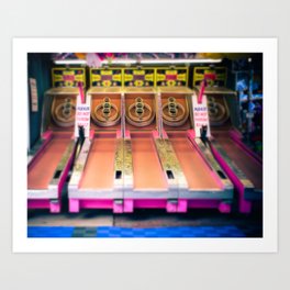 Skee Ball Blurry Photo Art Print