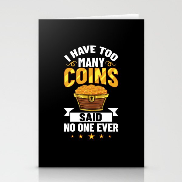 Coin Collecting Numismatist Beginner Pennies Money Stationery Cards